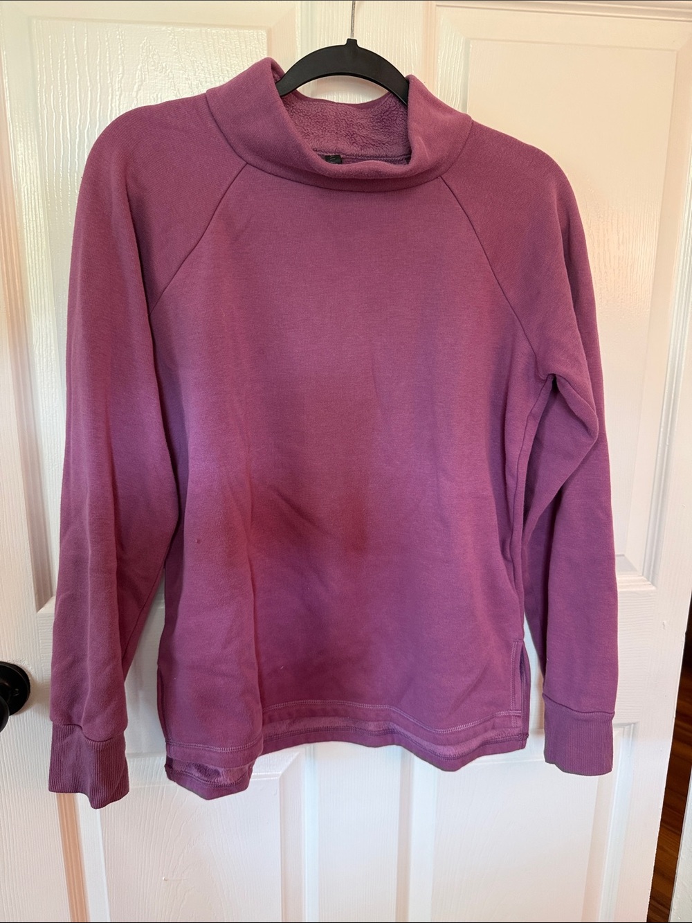GAIAM Mauve Mock Neck Fleece Pullover